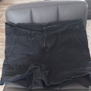 Women's Black Denim Shorts